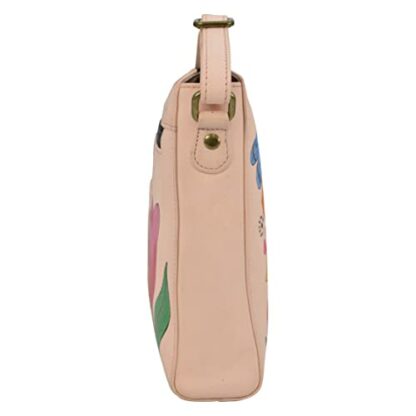 Anna by Anuschka Women's Hand-painted Women's Genuine Leather Slim Medium Crossbody Slim Medium Crossbody - Image 4