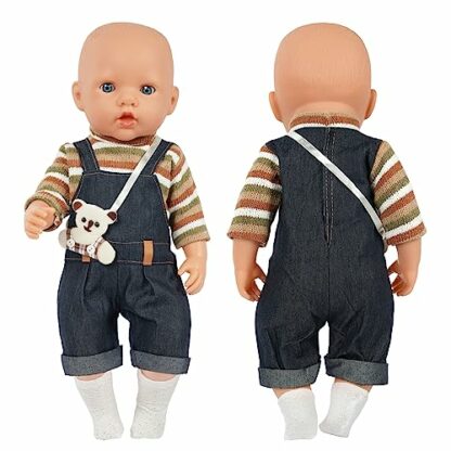 Aolso Baby Doll Clothes for 14-18 Inch Doll 35-45 cm Baby Doll, New Doll Clothes Outfits, Sweet Outfits Hooded Dress with 1 Coat hanger, New Born Baby Dolls Girls Birthday 3 Aolso Baby Doll Clothes for 14-18 Inch Doll 35-45 cm Baby Doll, New Doll Clothes Outfits, Sweet Outfits Hooded Dress with 1 Coat hanger, New Born Baby Dolls Girls Birthday - Image 3