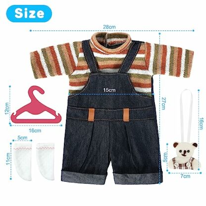 Aolso Baby Doll Clothes for 14-18 Inch Doll 35-45 cm Baby Doll, New Doll Clothes Outfits, Sweet Outfits Hooded Dress with 1 Coat hanger, New Born Baby Dolls Girls Birthday 4 Aolso Baby Doll Clothes for 14-18 Inch Doll 35-45 cm Baby Doll, New Doll Clothes Outfits, Sweet Outfits Hooded Dress with 1 Coat hanger, New Born Baby Dolls Girls Birthday - Image 4