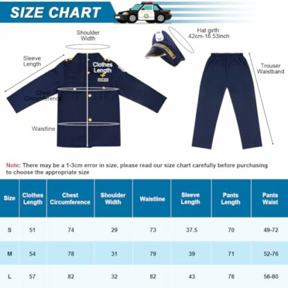 Aomig Kids Police Costumes, 8 Pcs Police Officer Dress Up with Vest and Hat, Children Police Officer Costume Set, Policeman Outfit Cospaly, Cop Costume for Boys Girls, Role Play, Halloween, Birthdays 3 Aomig Kids Police Costumes, 8 Pcs Police Officer Dress Up with Vest and Hat, Children Police Officer Costume Set, Policeman Outfit Cospaly, Cop Costume for Boys Girls, Role Play, Halloween, Birthdays - Image 3