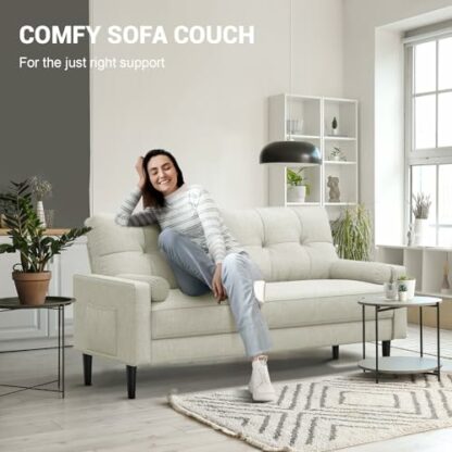 Aotumm Ciort 2 Seater Sofa, Modern Sofa Couch Small 2 Seater Sofa - Image 4