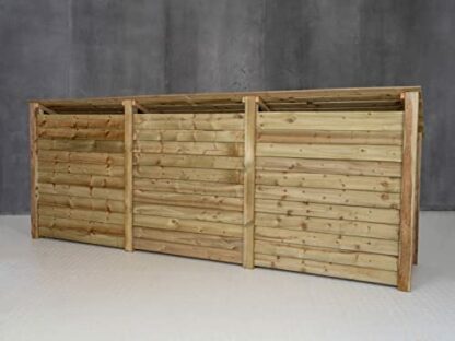 Arbor Garden Solutions wooden log store 4ft, firewood storage (W-335cm, H-126cm, D-88cm), natural finish 4 Arbor Garden Solutions wooden log store 4ft, firewood storage (W-335cm, H-126cm, D-88cm), natural finish - Image 4