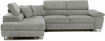 Ashbourne Sofa Bed with Storage | Corner Sofa | Double Sofa Bed | Grey or Grey & Black Fabric | Warranty Included 2 Ashbourne Sofa Bed with Storage | Corner Sofa | Double Sofa Bed | Grey or Grey & Black Fabric | Warranty Included - Image 2