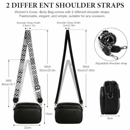 Aucuu Crossbody Bag, Genuine Leather Shoulder Bags for Women, Cell Phone Shoulder Bag, Ladies Cross-body Bags Gift for Women Girls Mom - Image 3