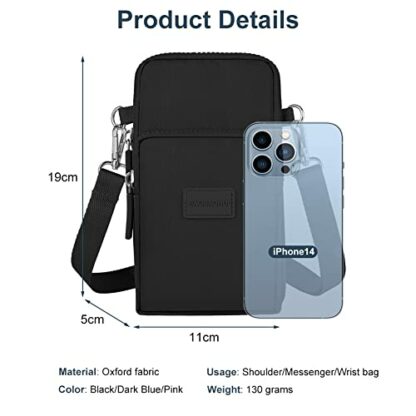 Aucuu Crossbody Bags Small Mobile Phone Wallet Bags, Cell Phone Purse with Adjustable Long Shoulder Strap, Shoulder Bags Arm Bags Mini Lightweight for Women Lady - Image 3