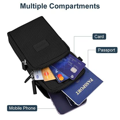 Aucuu Crossbody Bags Small Mobile Phone Wallet Bags, Cell Phone Purse with Adjustable Long Shoulder Strap, Shoulder Bags Arm Bags Mini Lightweight for Women Lady - Image 4