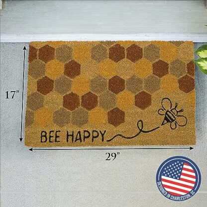 Avera Products | Natural Coir Fiber Doormat, Anti-Slip PVC Mat Back - Image 4