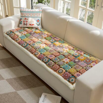 Awjcsv Cotton Sofa Cover, Non Slip Couch Cover for Dogs Washable, Couch Covers for 3 Cushion Couch Sofa Pet Friendly, Pet Couch Covers for Sofa 2 Awjcsv Cotton Sofa Cover, Non Slip Couch Cover for Dogs Washable, Couch Covers for 3 Cushion Couch Sofa Pet Friendly, Pet Couch Covers for Sofa - Image 2