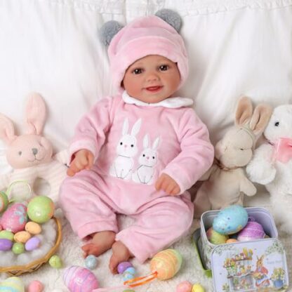 BABESIDE Reborn-Baby Doll Sunny 17 inch Realistic Newborn Dolls Girls Lifelike Baby Doll Soft Cloth Body Reborn Toddler Dolls Real Life Baby Dolls that Look Real Open Eyes 3 BABESIDE Reborn-Baby Doll Sunny 17 inch Realistic Newborn Dolls Girls Lifelike Baby Doll Soft Cloth Body Reborn Toddler Dolls Real Life Baby Dolls that Look Real Open Eyes - Image 3