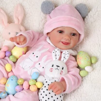 BABESIDE Reborn-Baby Doll Sunny 17 inch Realistic Newborn Dolls Girls Lifelike Baby Doll Soft Cloth Body Reborn Toddler Dolls Real Life Baby Dolls that Look Real Open Eyes 4 BABESIDE Reborn-Baby Doll Sunny 17 inch Realistic Newborn Dolls Girls Lifelike Baby Doll Soft Cloth Body Reborn Toddler Dolls Real Life Baby Dolls that Look Real Open Eyes - Image 4