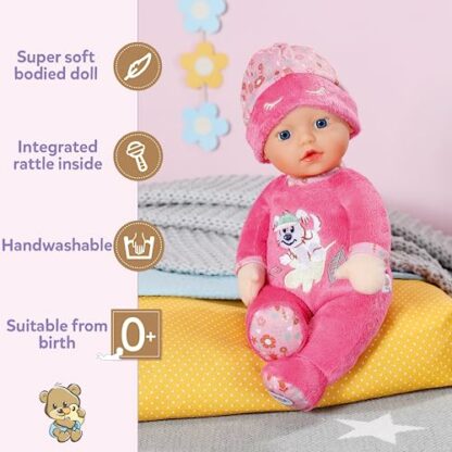 BABY born 833674 Sleepy for babies-30cm Soft Bodied Doll with Integrated Rattle and Sleeping Cap-Suitable from birth-833674 - Image 3