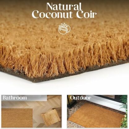 BLADO Coir Matting Natural Coir Entrance Door Mat Indoor Outdoor - Non-Slip Heavy Duty Door mat with thick Coir Bristle & Rubber Back 4 BLADO Coir Matting Natural Coir Entrance Door Mat Indoor Outdoor - Non-Slip Heavy Duty Door mat with thick Coir Bristle & Rubber Back - Image 4