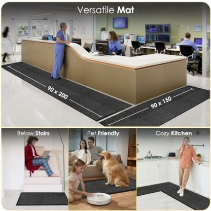 BLADO Door Mat Barrier Mat Non Slip Rubber Mats Washable Light Weight Heavy Duty | Floor Mats Kitchen Rugs Dirt Trapper Doormat Entrance Rug Shoes Scraper Super Absorbent Carpet - Image 3