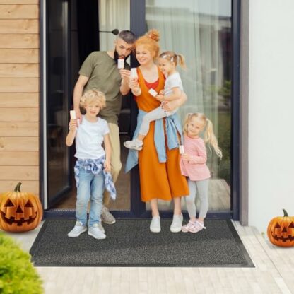 BLADO Washable Door Mats Indoor & Outdoor - Non-Slippery Heavy Duty Doormats Indoor - Stylish & Large Rubber Door Mat - Perfect Dust Grabbing Outdoor & Indoor Door Mat - Image 3