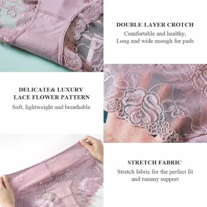 BLKDOTS Women's High Waist Briefs,full coverage underwear - Image 4