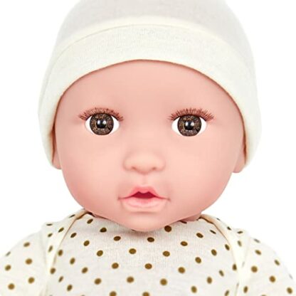 Babi Baby doll with cream clothes and pacifier - Soft 36 cm doll with light skin tone and brown eyes - toy from 2 years - Image 3