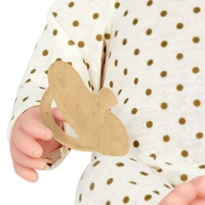 Babi Baby doll with cream clothes and pacifier - Soft 36 cm doll with light skin tone and brown eyes - toy from 2 years - Image 4