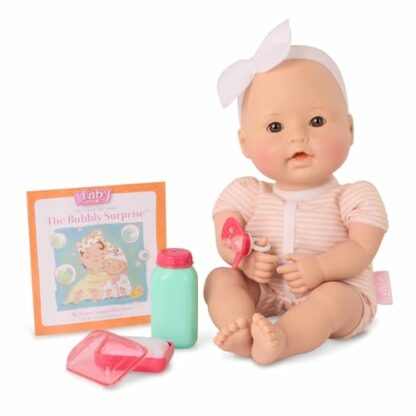 Baby Sweetheart – Bath Time 12-inch Soft-Body Newborn Baby Doll with Easy-to-Read Story Book and Baby Doll Accessories - Image 2