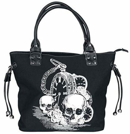 Banned Apparel Skulls & Roses Rockabilly Punk Women's Handbag, Schwarz, One Size - Image 3
