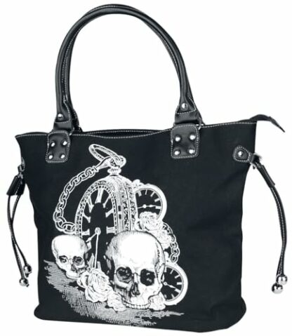 Banned Apparel Skulls & Roses Rockabilly Punk Women's Handbag, Schwarz, One Size - Image 2