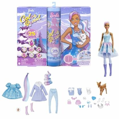 Barbie HJD60 - Color Reveal-Adventskalender, 1 Color Reveal-Puppe und 3 Tiere, Kleidung, Accessoires und 2 Haarverlängerungen, 25 Überraschungen, Kinder ab 3 Jahren 2 Barbie HJD60 - Color Reveal-Adventskalender, 1 Color Reveal-Puppe und 3 Tiere, Kleidung, Accessoires und 2 Haarverlängerungen, 25 Überraschungen, Kinder ab 3 Jahren - Image 2
