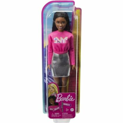 Barbie It Takes Two Barbie “Brooklyn” Roberts Doll (Braided Hair) Wearing Pink NYC Shirt, Metallic Skirt & Shoes, Gift for 3 to 7 Year Olds - Image 4