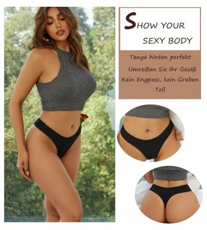BeReady Cotton Thongs for Women Sexy Ladies Underwear Panties Hipster Bikini Breathable Knickers for Women Multipack 6 - Image 3