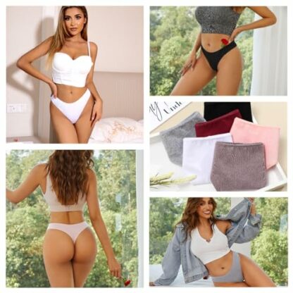 BeReady Cotton Thongs for Women Sexy Ladies Underwear Panties Hipster Bikini Breathable Knickers for Women Multipack 6 - Image 4