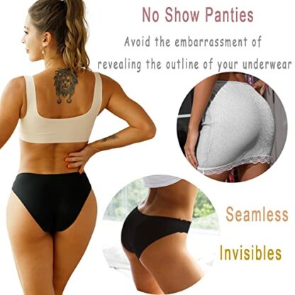 BeReady Seamless Knickers for Women Sexy Lace Underwear for Women No Show Ladies Briefs Panties for Women Multipack - Image 4