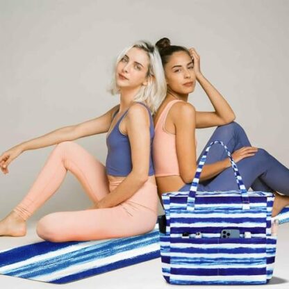 Beach Pool Bags Tote for Women Ladies Large Gym Tote Carry On Bag With Wet Compartment for Weekender Travel Waterproof - Image 3