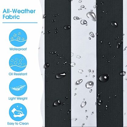 Becokan Beach Bags for Women, Large Waterproof Beach Tote Bag Zipper Beach Bags Waterproof Sandproof Swim Pool Bag Large Tote, Black, L - Image 4