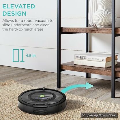 Best Choice Products 55in Console Table, 4-Tier Industrial Foyer Furniture for Living Room, Entryway, Hallway w/Tall & Wide Shelf Space, Non-Scratch Feet, Metal Frame - Gray - Image 4