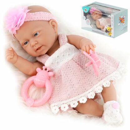 Bibi Doll - 10" Bathable Baby Doll Play Set with Dummy Doll's Accessories Girls Toy 2 Bibi Doll - 10" Bathable Baby Doll Play Set with Dummy Doll's Accessories Girls Toy - Image 2