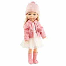 Bibi Doll 15" Fashion Doll American Style Baby Play Doll Movable Vinyl with Long Rotating Styling Hair and Cute Outfit, Toy for a Kids 3-Year-Old and Up