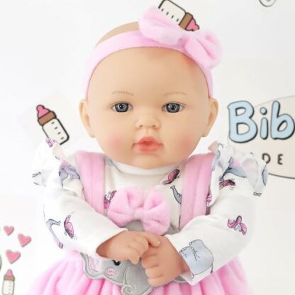 Bibi Doll 18" Lifelike Baby Doll Girls In Pink Dresses With Sounds & Dummy - Realistic Baby Dolls For Girls & Boys - Talking Doll Realistic Baby Doll Accessories Toys For Girls & Boys 4 Bibi Doll 18" Lifelike Baby Doll Girls In Pink Dresses With Sounds & Dummy - Realistic Baby Dolls For Girls & Boys - Talking Doll Realistic Baby Doll Accessories Toys For Girls & Boys - Image 4