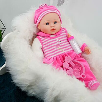 Bibi Doll - Baby Girl Doll Toy & Extra Boy Outfit 16" With Sounds Feeding Set & Magic Bottle - Image 3