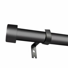 Black Curtain Pole, Curtain Poles for Eyelet Curtains, Adjustable Curtain Rod for Windows,Room Dividers Curtain Rail.