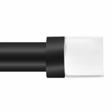 Black Curtain Rods for Windows: 1 Inch Diameter Heavy Duty Adjustable Curtain Rod, Decorative Single Window Curtain Rods with Twisted Cage Finial,Window Drapery Rod for Bedroom