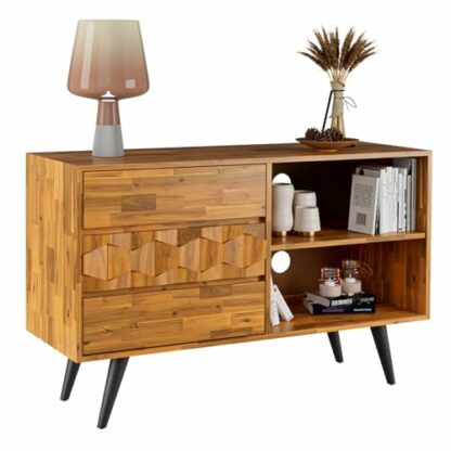 Bme Georgina Solid Wood Sideboard with 2 Doors & 3 Drawers - Image 2