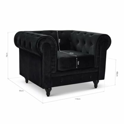 Bravich Chesterfield Sofa- Living Room Furniture, Easy Clean - Image 4