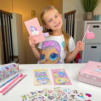 Brightzen Unicorn Stationery Set – Unicorn Notebook, Pens, Pencils, Pencil Case, Pocket Notepad and Stickers, Great Birthday Gifts for Girls Age 4 5 6 7 8 9 10 11 years old 4 Brightzen Unicorn Stationery Set – Unicorn Notebook, Pens, Pencils, Pencil Case, Pocket Notepad and Stickers, Great Birthday Gifts for Girls Age 4 5 6 7 8 9 10 11 years old - Image 4