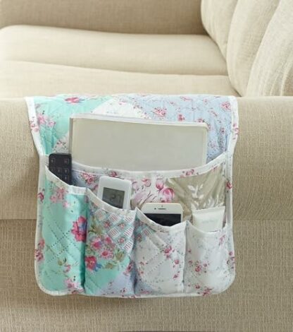 Brilliant Sunshine Sofa Armrest 5 Pockets Organizer, Slip resistant Couch Chair Armrest Caddy, Washable Magazine Holders, Storage for TV Remote Control, Phone, Book, Glasses, Magazine - Image 2