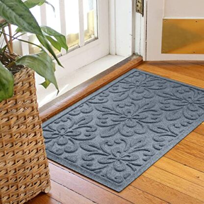 Bungalow Flooring Waterhog Indoor/Outdoor Doormat, 2' x 3', Made in USA, Skid Resistant, Easy to Clean, Catches Water and Debris, Phoenix Collection, Bluestone - Image 3