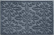 Bungalow Flooring Waterhog Indoor/Outdoor Doormat, 2' x 3', Made in USA, Skid Resistant, Easy to Clean, Catches Water and Debris, Phoenix Collection, Bluestone