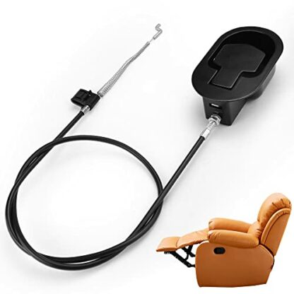 CAEEKER Recliner Chair Parts Universal Recliner Release Pull Handle Replacement Parts Couch Style Pull Chair Release Handle Spring Cable Release Lever with Cables Fit Ashley Major Recliner Brands Sofa - Image 2
