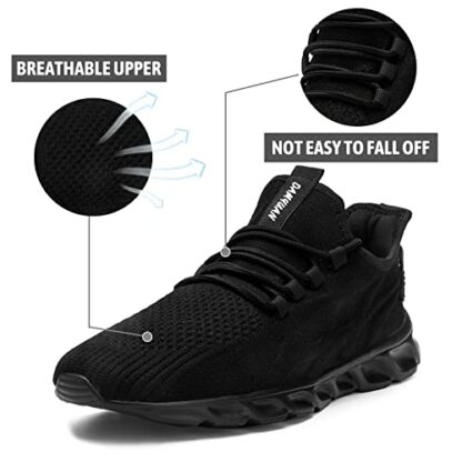 CAIQDM Mens Trainers Running Shoes Leisure Sneakers Mesh Walking Gym Tennis Shoes Lightweight Breathable Sports Outdoor Fitness Jogging - Image 3