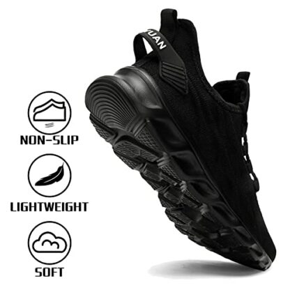 CAIQDM Mens Trainers Running Shoes Leisure Sneakers Mesh Walking Gym Tennis Shoes Lightweight Breathable Sports Outdoor Fitness Jogging - Image 4