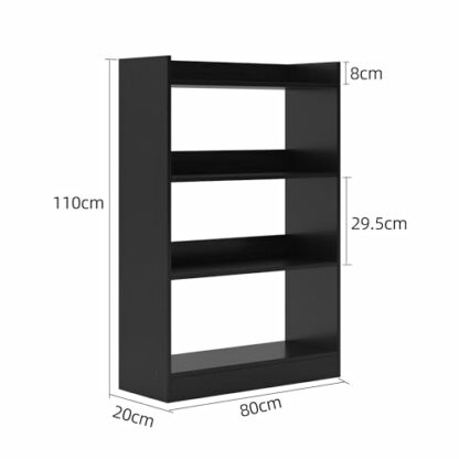 CAIYUN 4 Tier Bookcase, Standing Book Shelf, Wooden Display Rack for Living Room, Office - Image 4