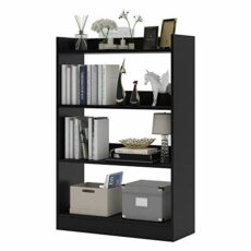 CAIYUN 4 Tier Bookcase, Standing Book Shelf, Wooden Display Rack for Living Room, Office