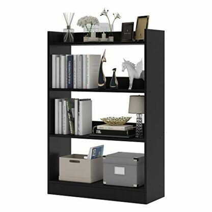 CAIYUN 4 Tier Bookcase, Standing Book Shelf, Wooden Display Rack for Living Room, Office - Image 2